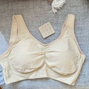 Wireless bra size large beige from Amazon.